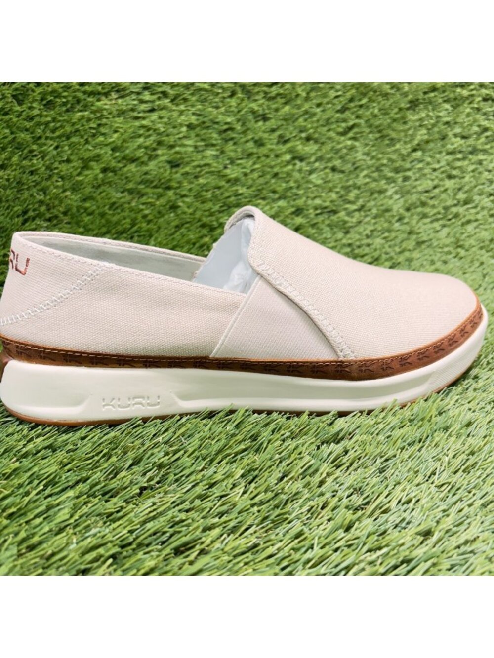 Kuru Roam Atla Classic Womens Size 10.5 Beige Brown Casual Walking Slip-On Shoes